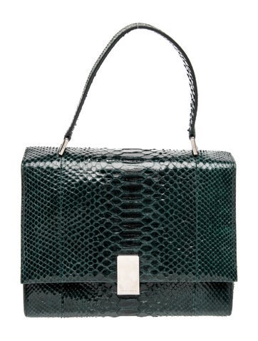 Snakeskin Top Handle Bag
