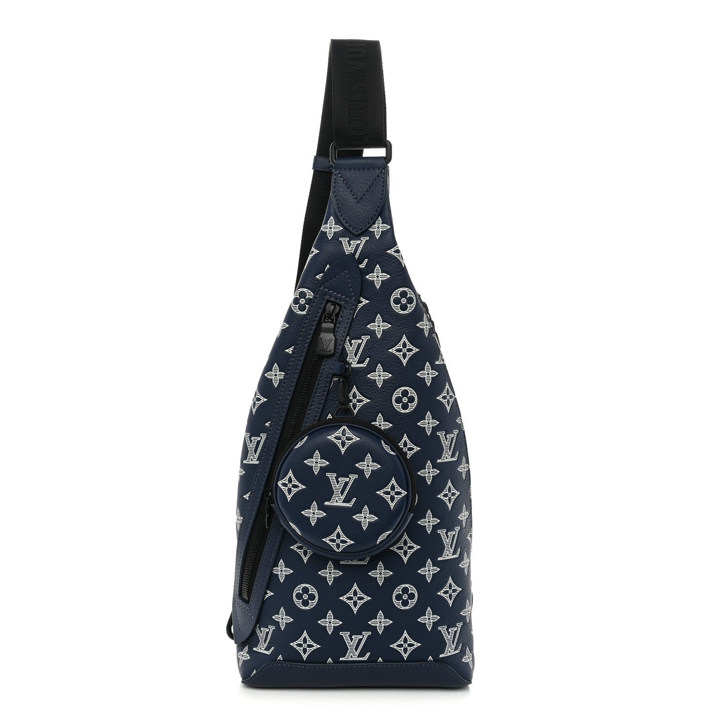 Louis Vuitton Monogram Shadow Duo Slingbag Navy River Blue