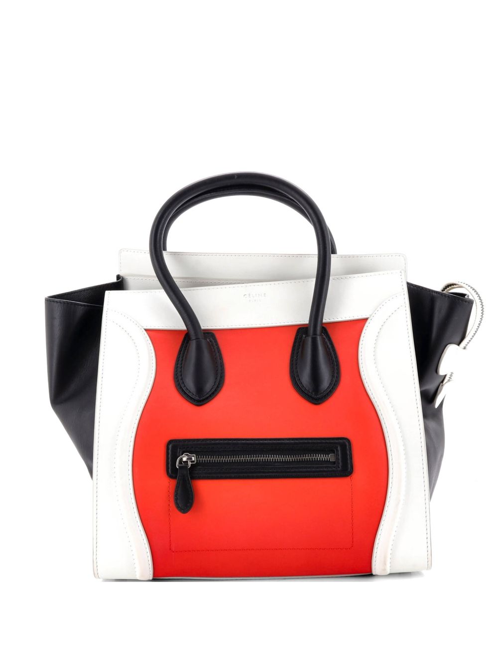 Tricolor Luggage Bag Leather Mini tote bag