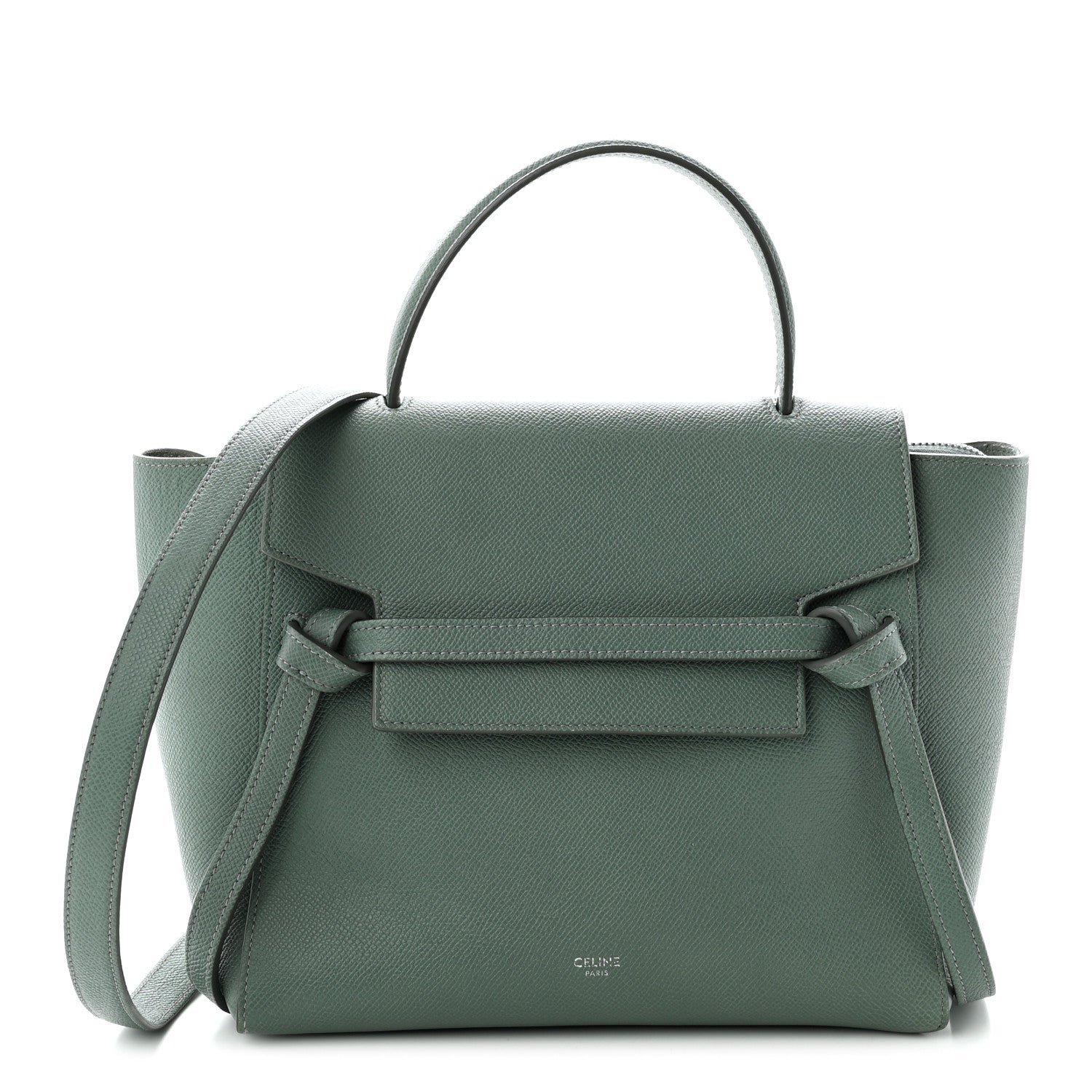 Celine Grained Calfskin Micro Belt Bag Celadon
