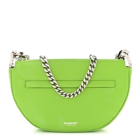 Burberry Calfskin Small Olympia Chain Shoulder Bag Brilliant Green