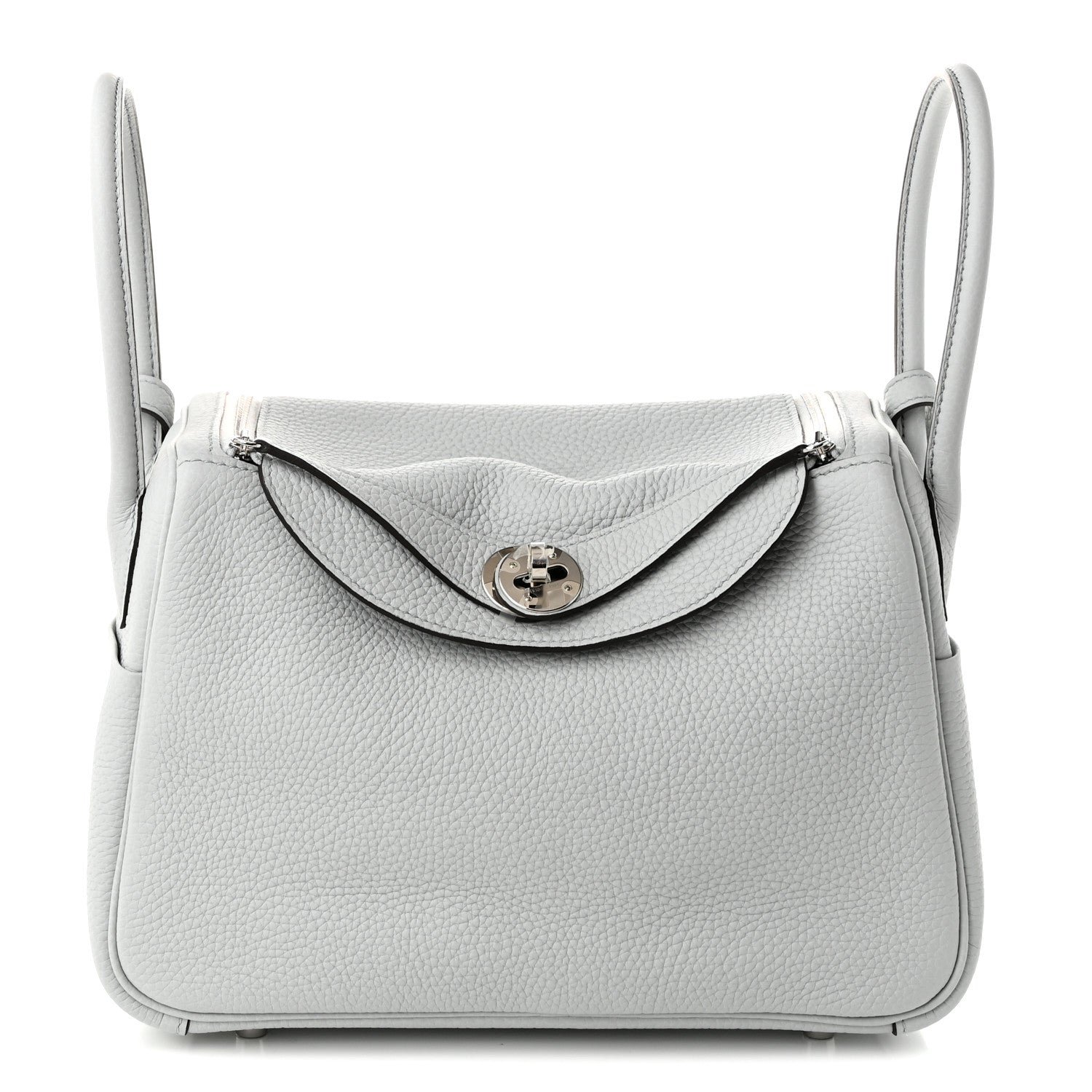 Hermes Taurillon Clemence Lindy 26 Bleu Pale