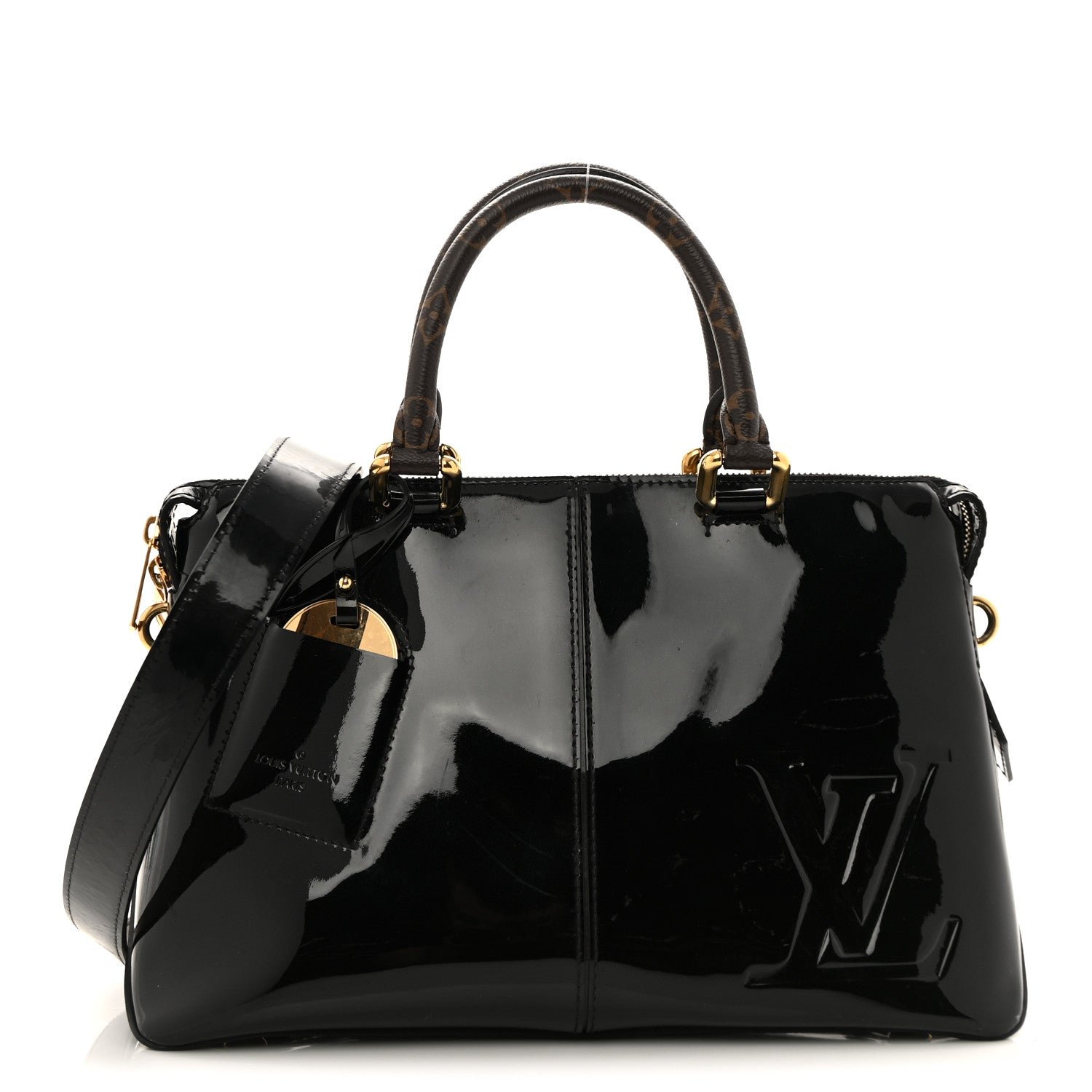 Louis Vuitton Patent Calfskin Miroir Tote Black