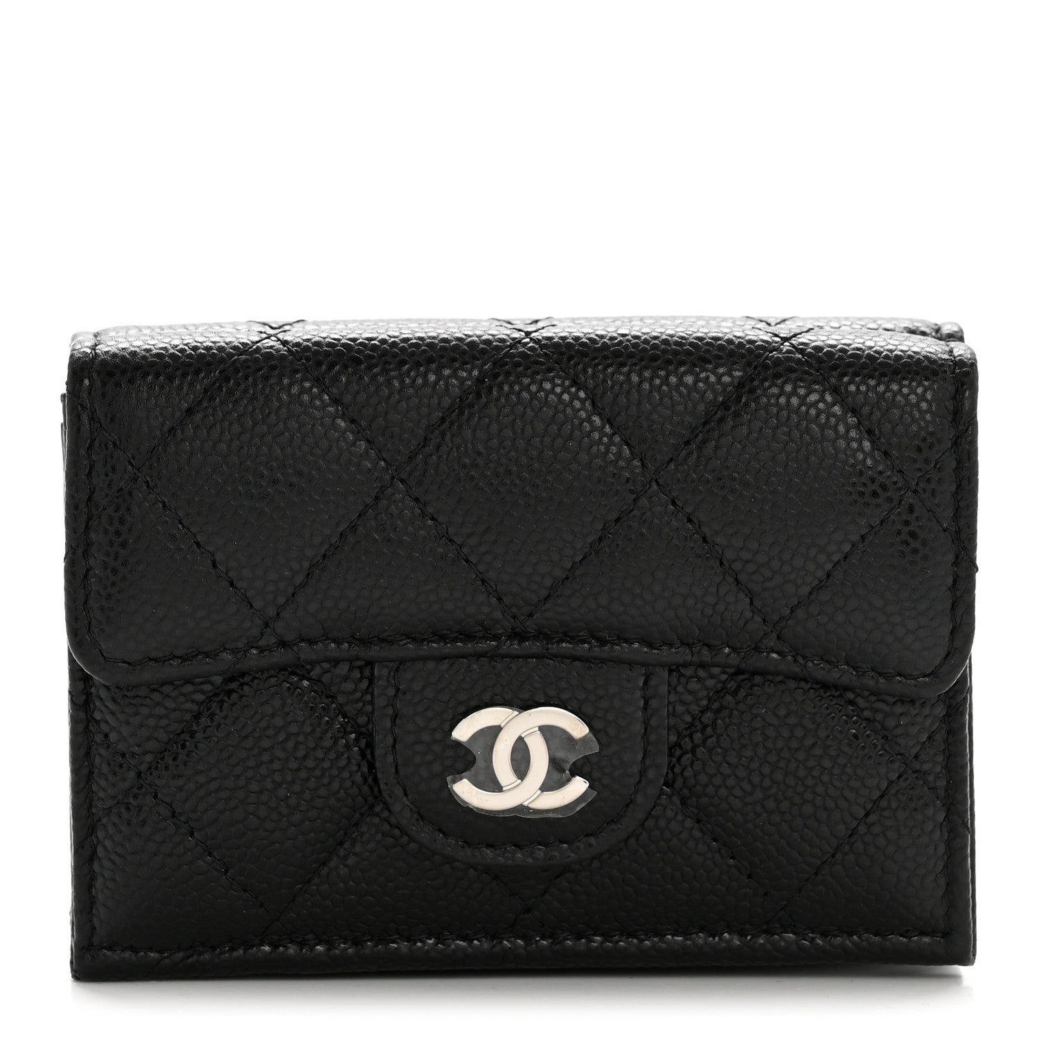 Chanel Caviar Quilted Double Flap Wallet Black
