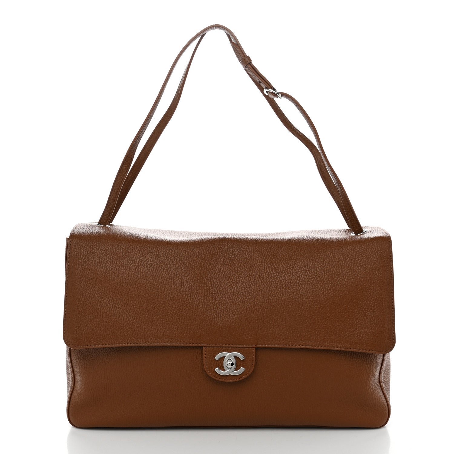 Chanel Grained Calfskin Souplissimo Maxi Flap Camel