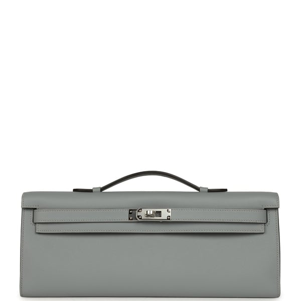 Hermes Kelly Cut Gris Pantin Swift Palladium Hardware