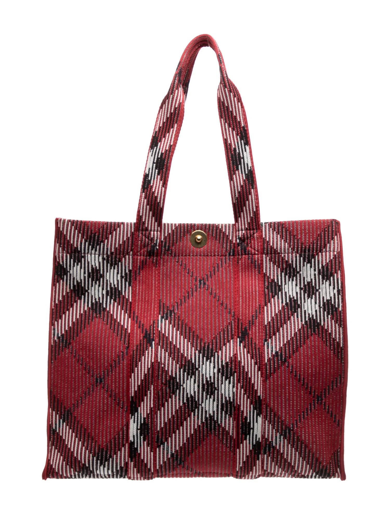 Burberry Check Knitted Tote Bag Medium 2024
