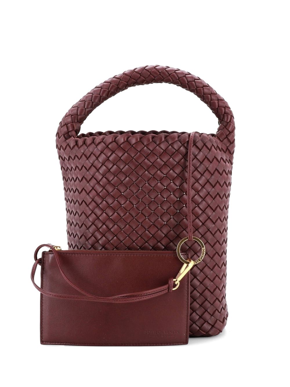 Cabat Padded Intrecciato Leather Small bucket bag