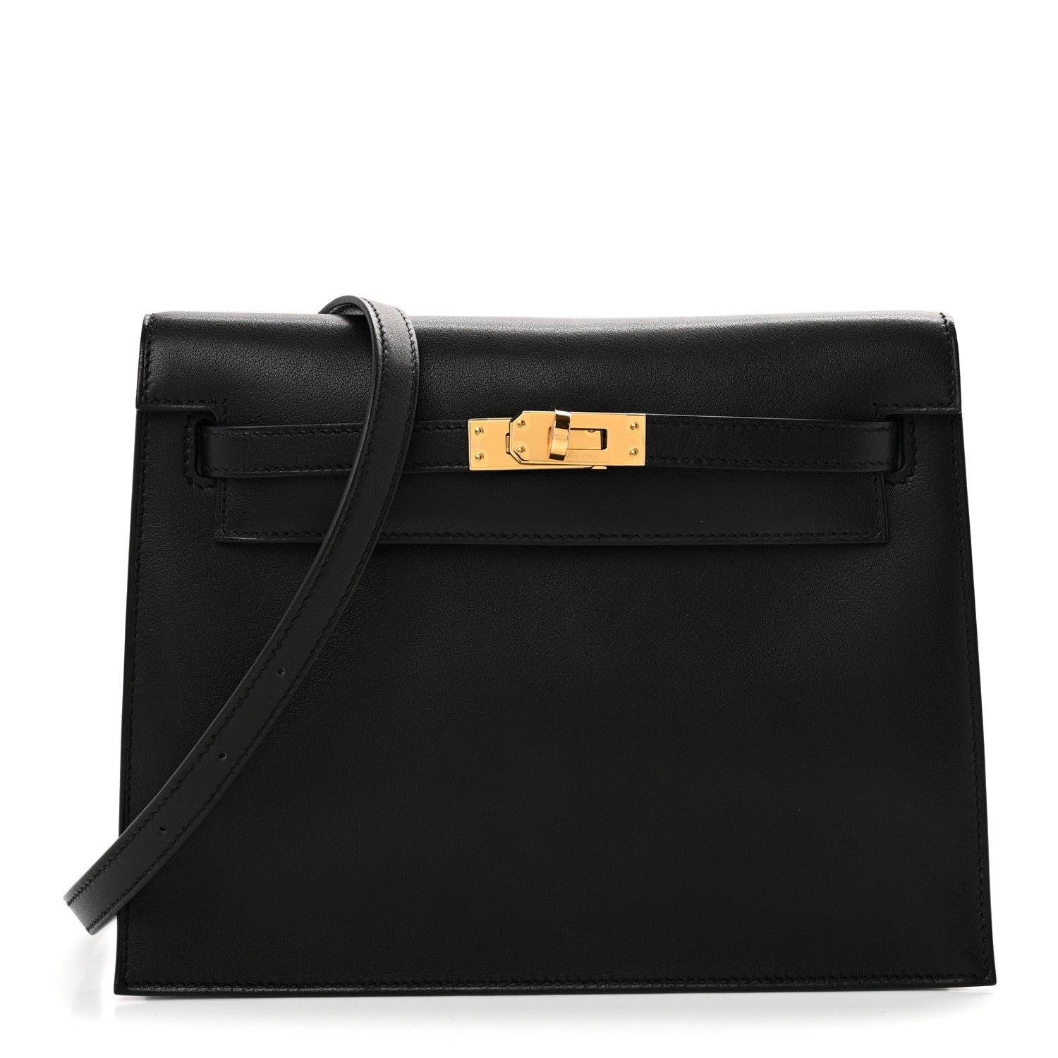 Hermes Veau Volupto Kelly Danse II Belt Bag Black