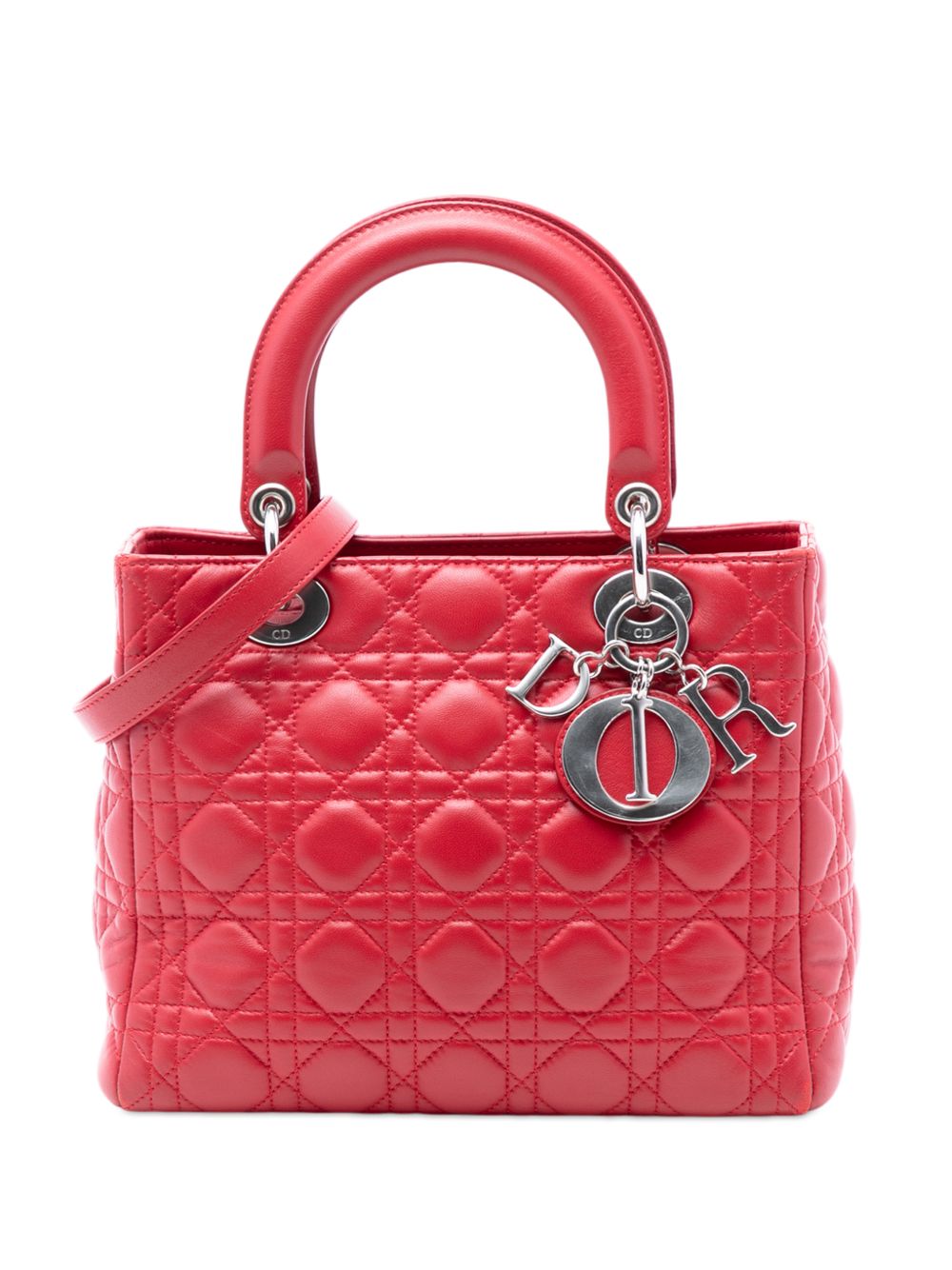 2012 Medium Lambskin Cannage Lady Dior satchel