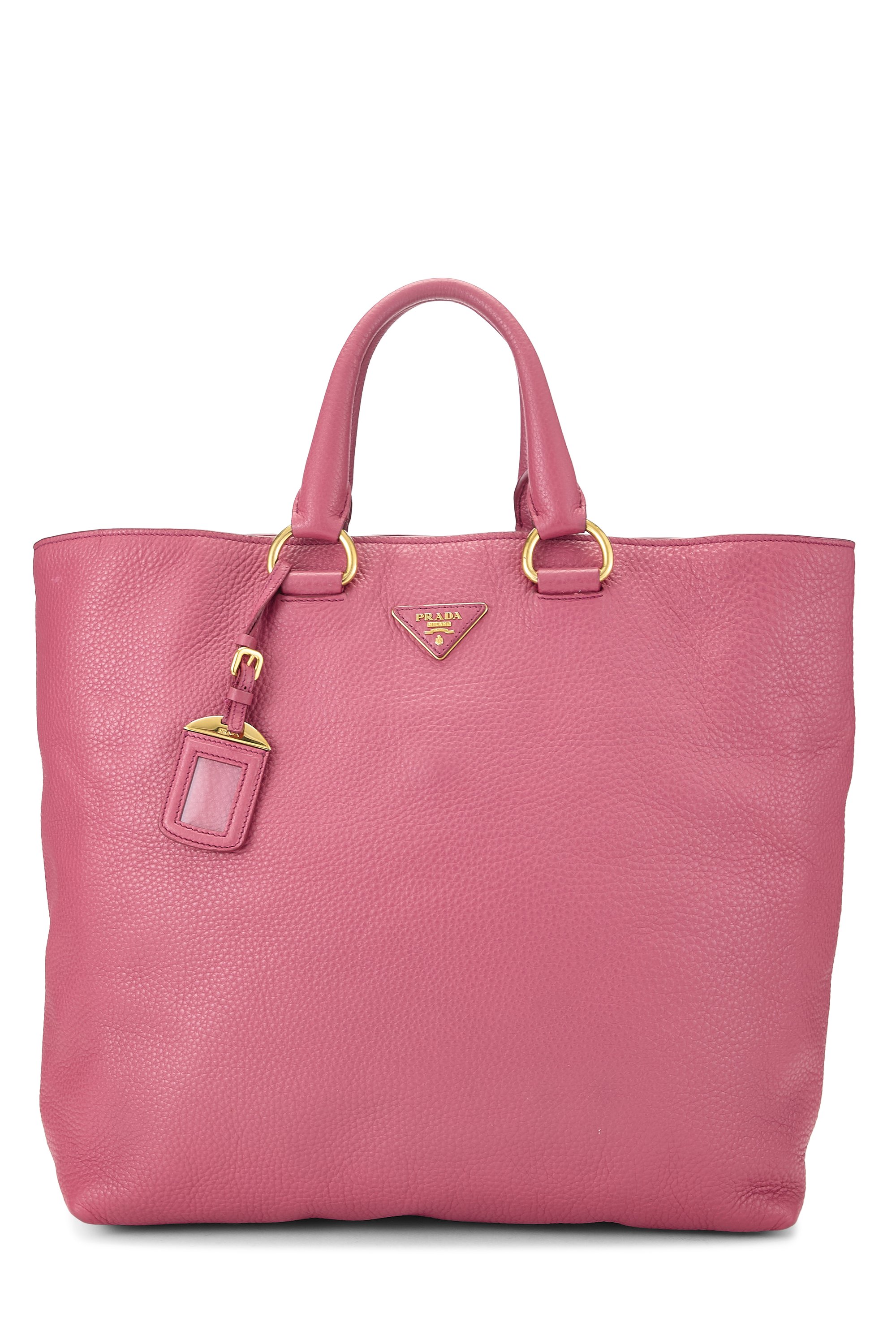 Prada Pink Vitello Daino Shopping Tote Large