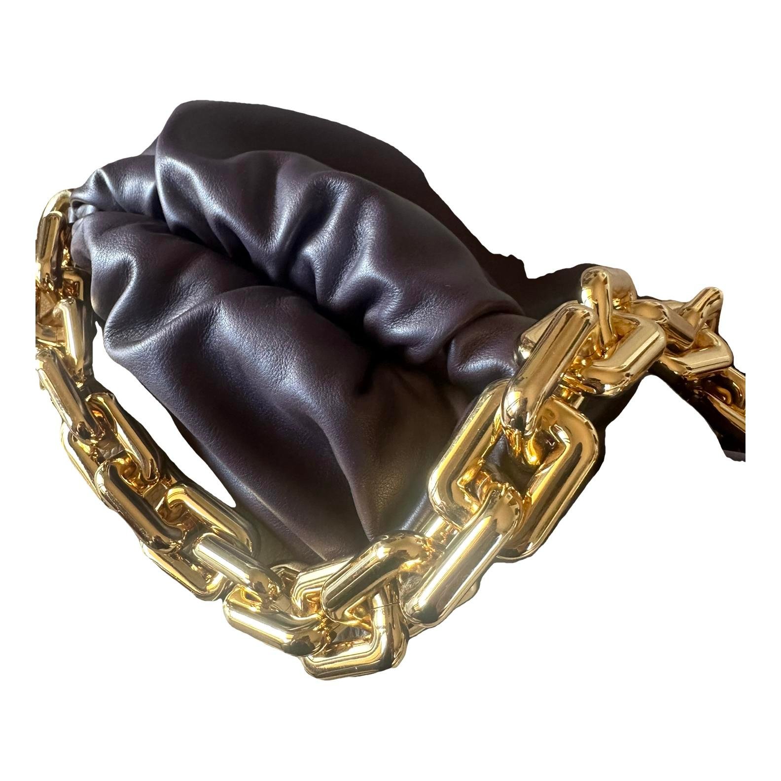 Chain Pouch leather clutch bag