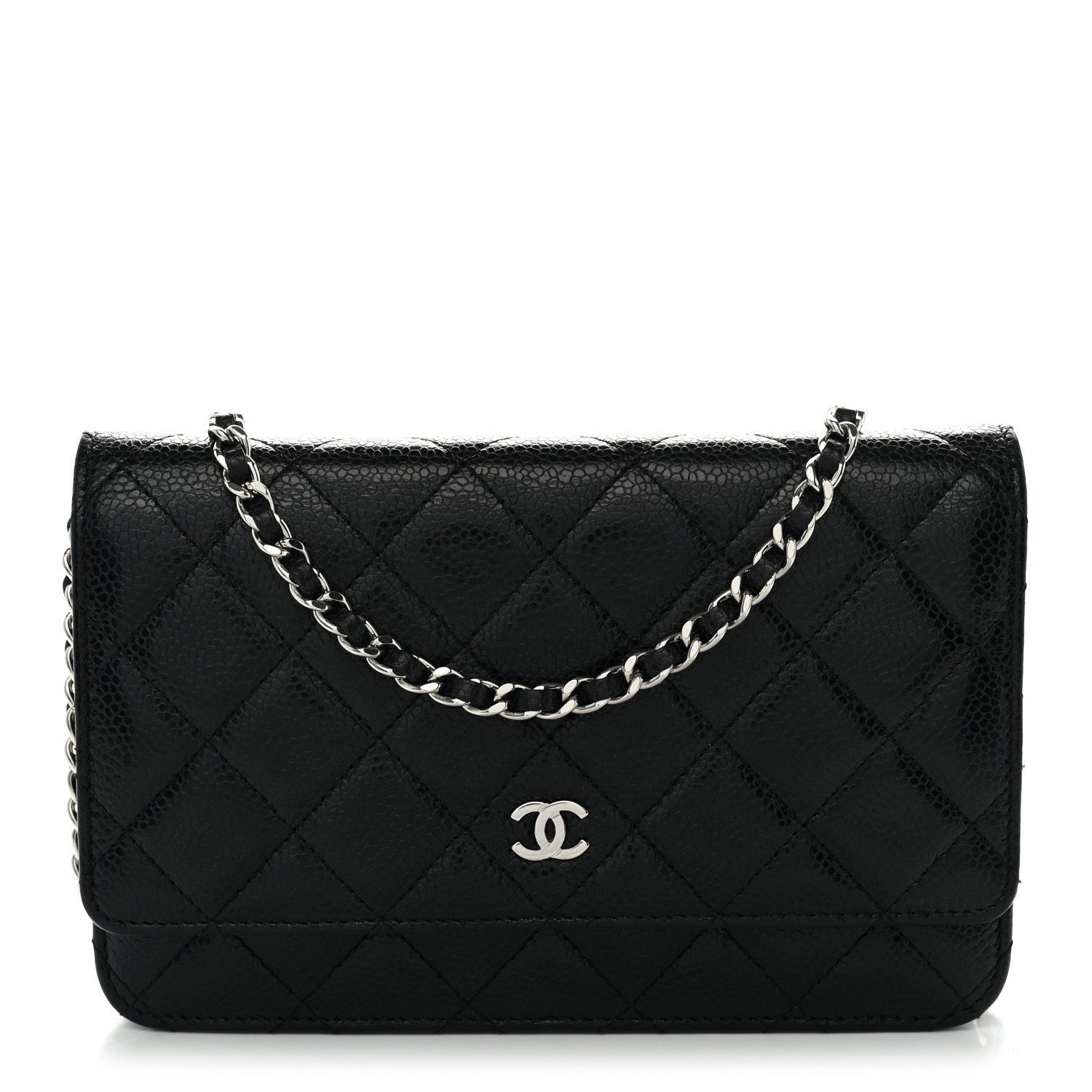 Chanel Caviar Quilted Wallet on Chain WOC Black