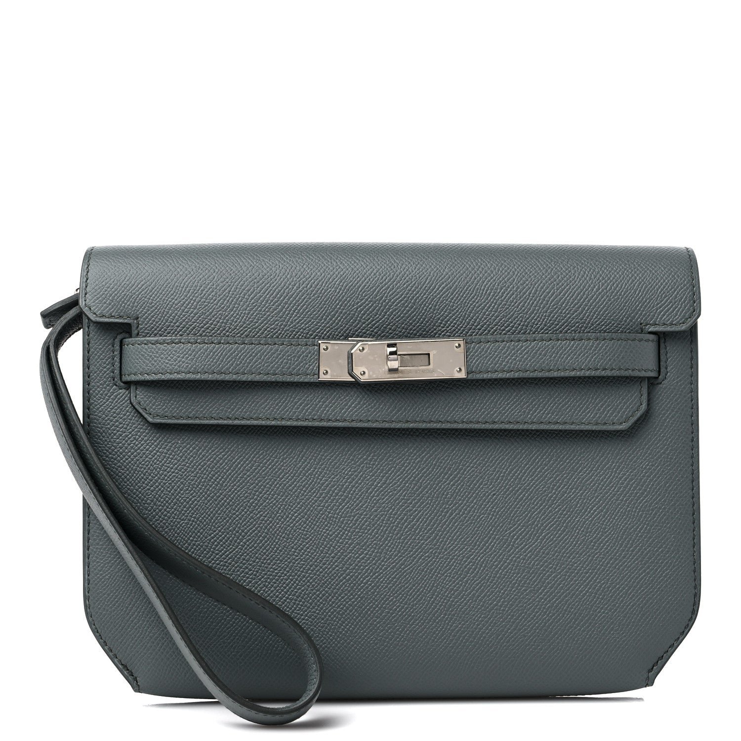 Hermes Epsom Kelly Depeches 25 Pouch Vert Amande