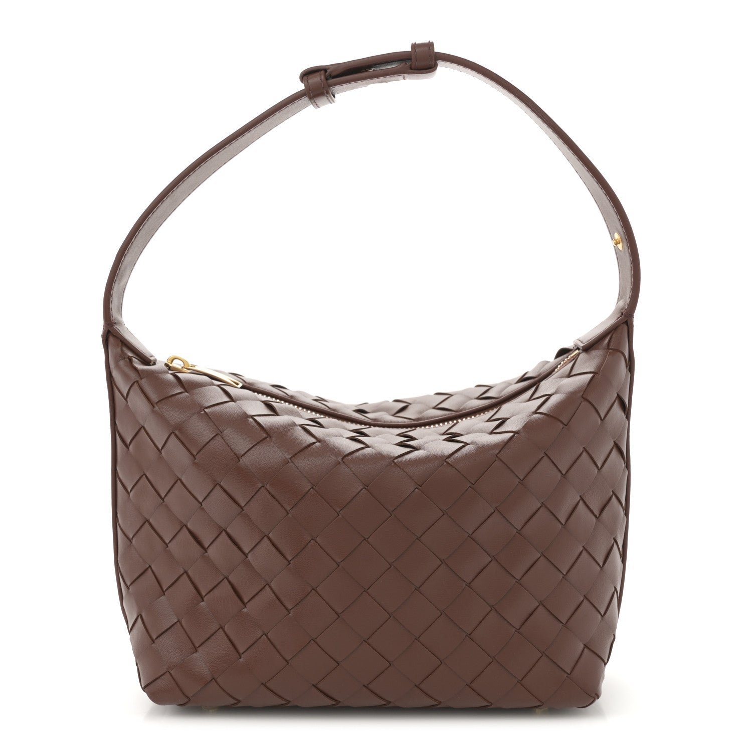 Bottega Veneta Calfskin Nappa Intrecciato Mini Wallace Sapele