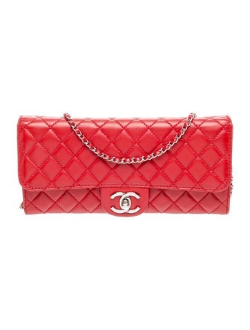 Quilted East West Flap Clutch