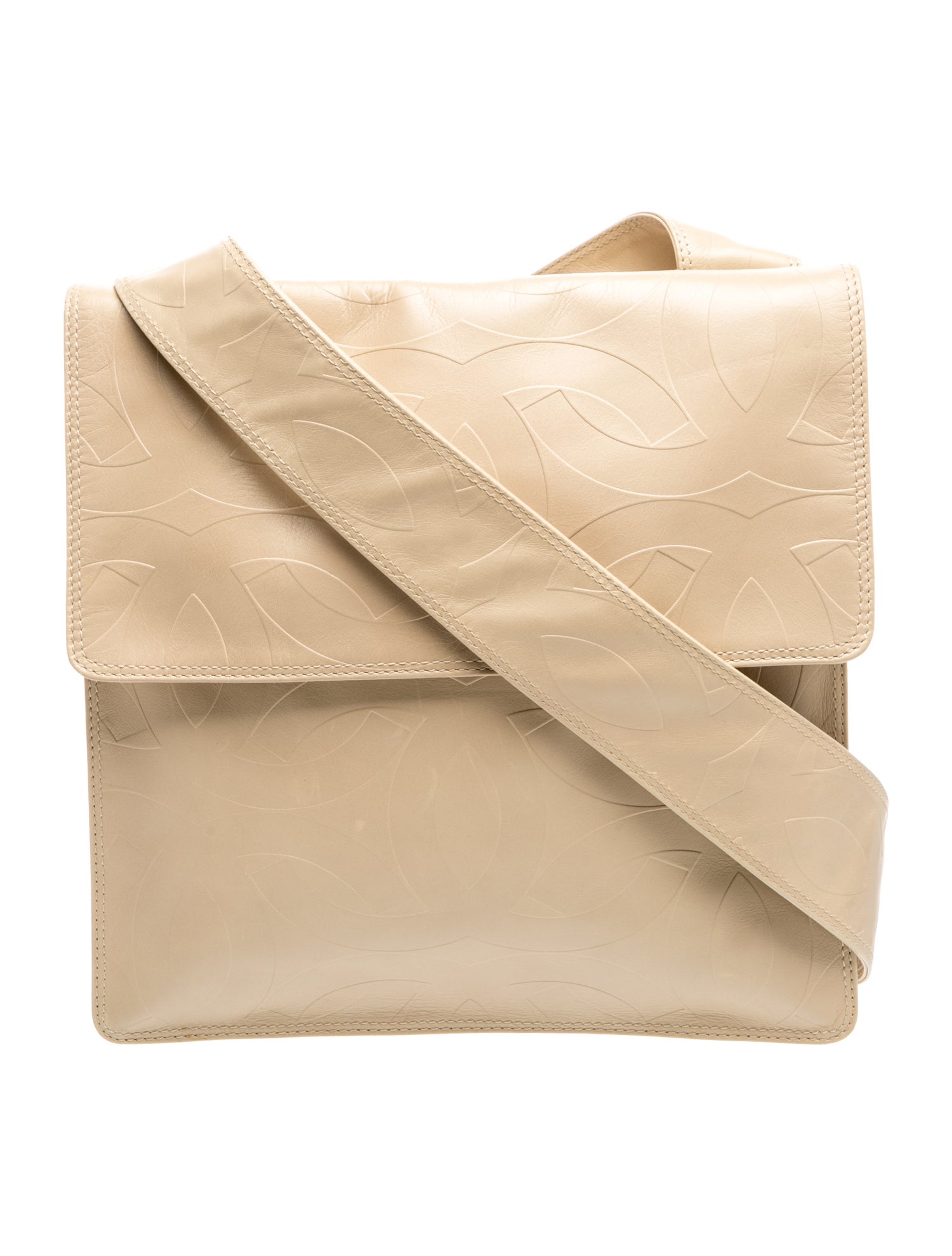 Embossed CC Flat Messenger
