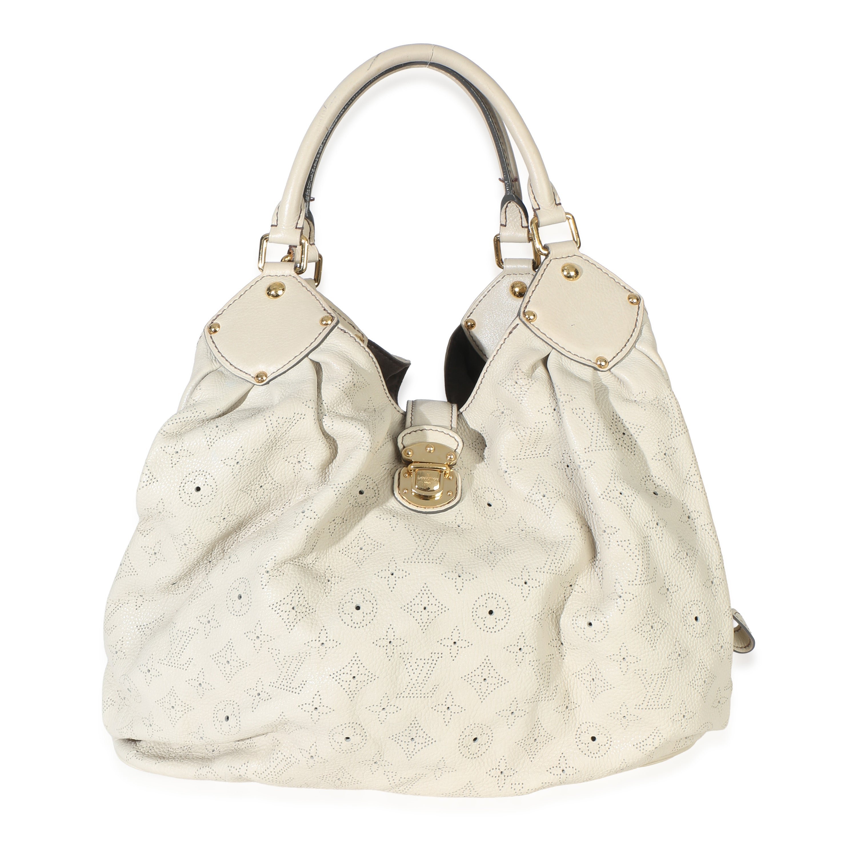 Beige Monogram Mahina XL Hobo
