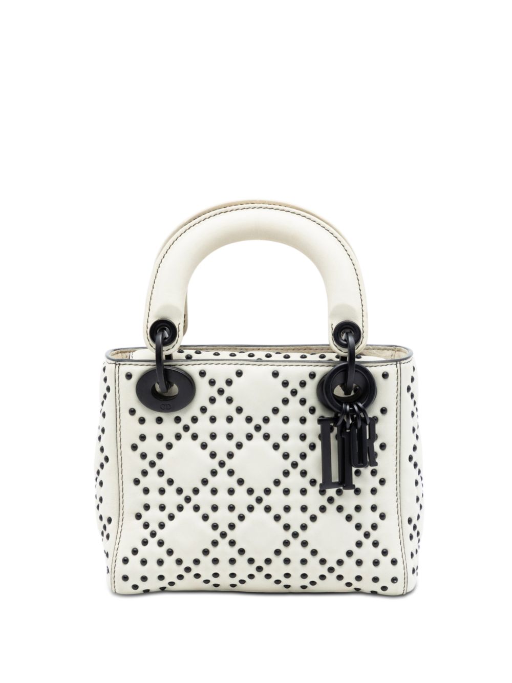 2018 Mini Ultra Matte Calfskin Cannage Studded Supple Lady Dior satchel