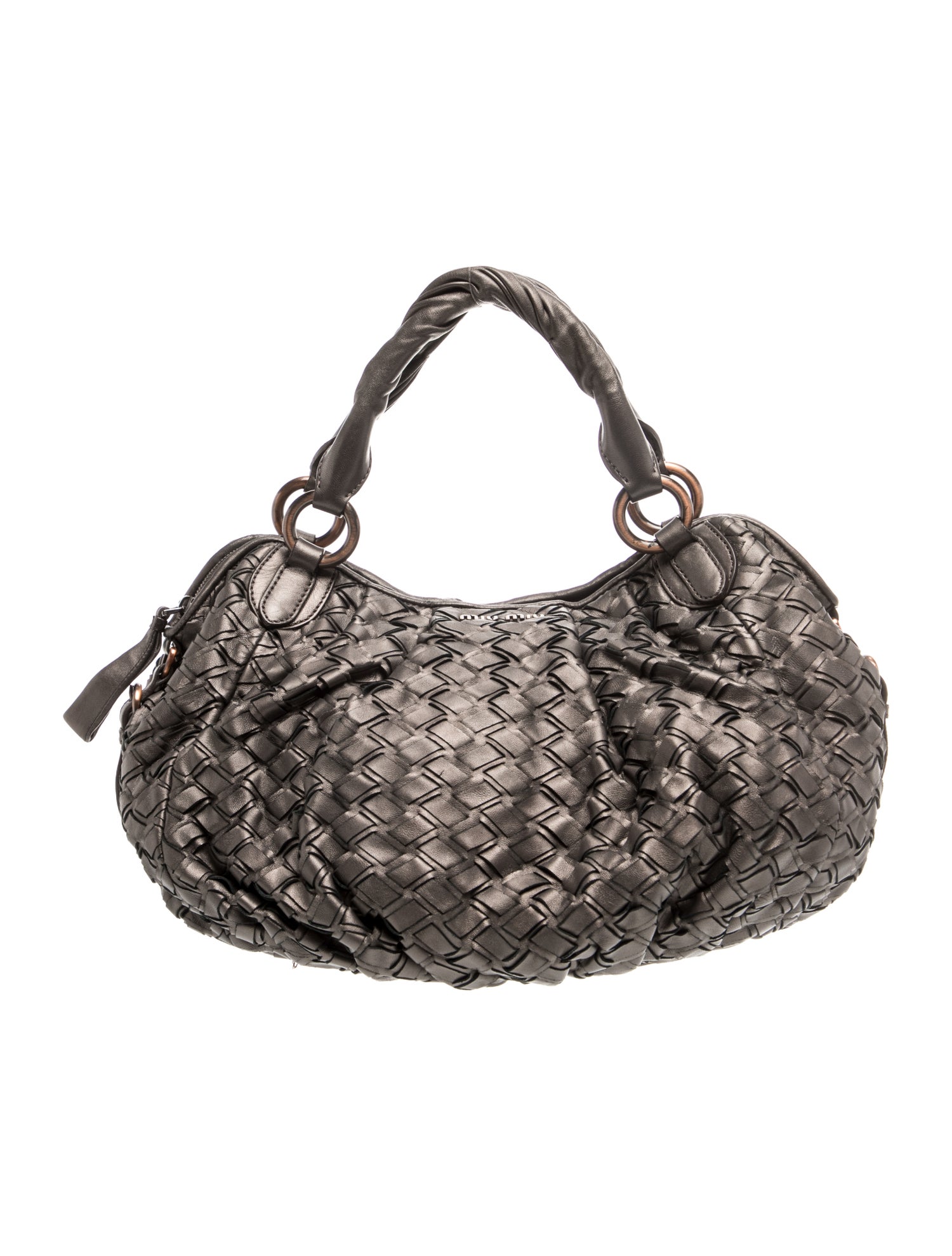 Leather Intreccio Hobo Vintage