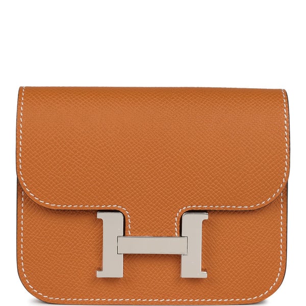 Hermes Hermes Constance Slim Wallet Toffee Epsom Palladium Hardware