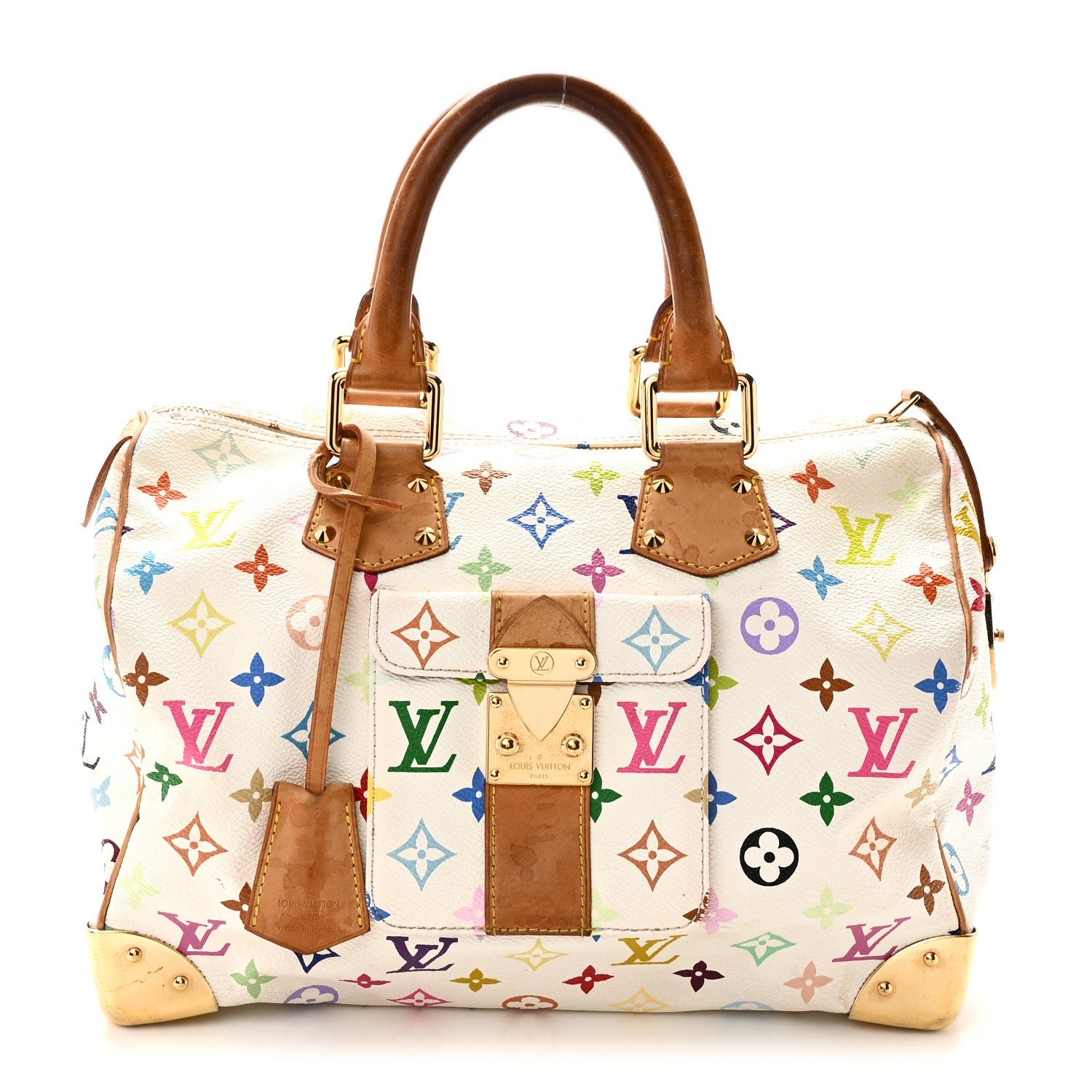 Louis Vuitton Monogram Multicolor Speedy 30 White