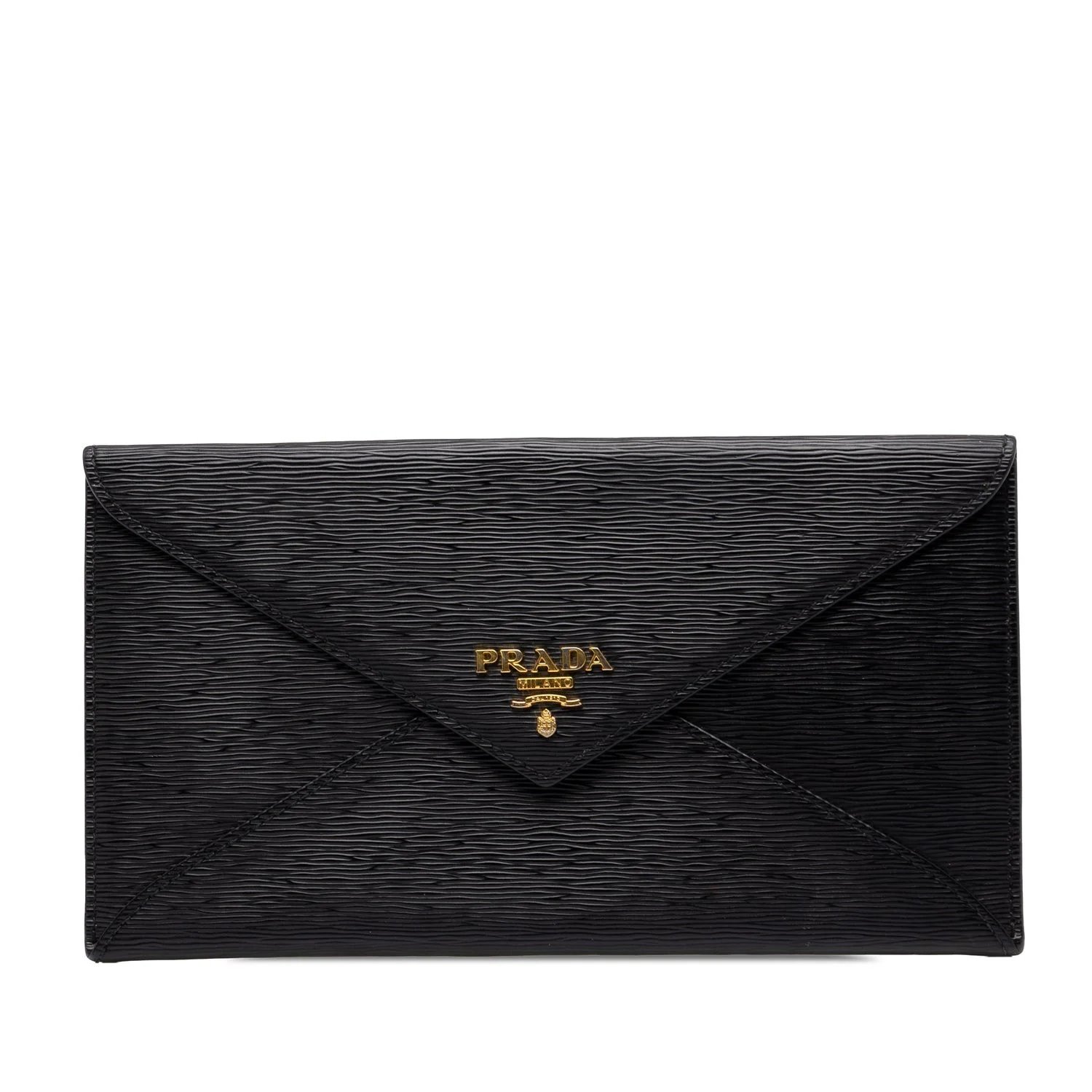 Calf Leather Vitello Move Envelope Clutch