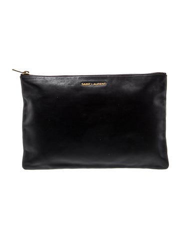 Saint Laurent Leather Clutch