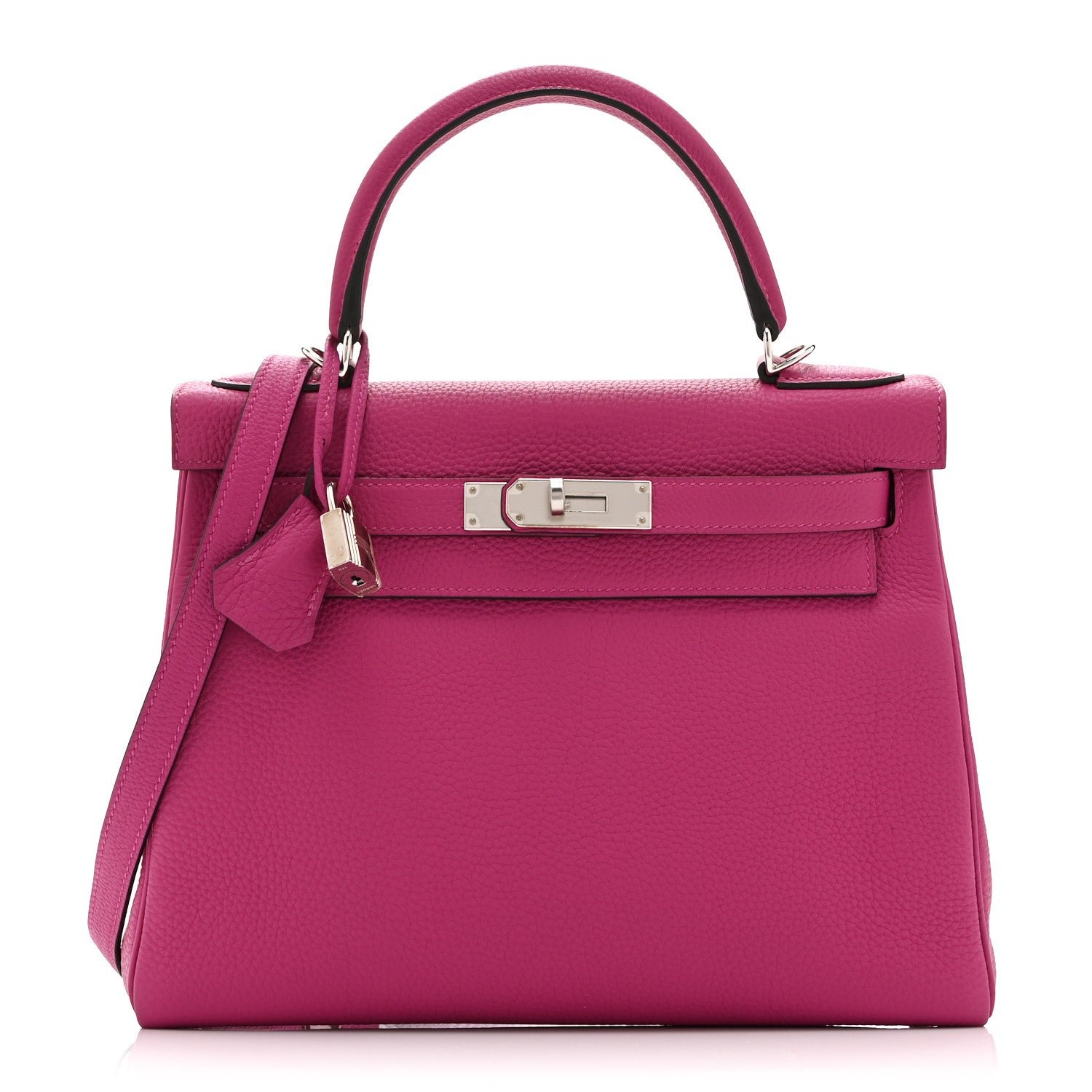 Hermes Togo Kelly Retourne 28 Rose Pourpre