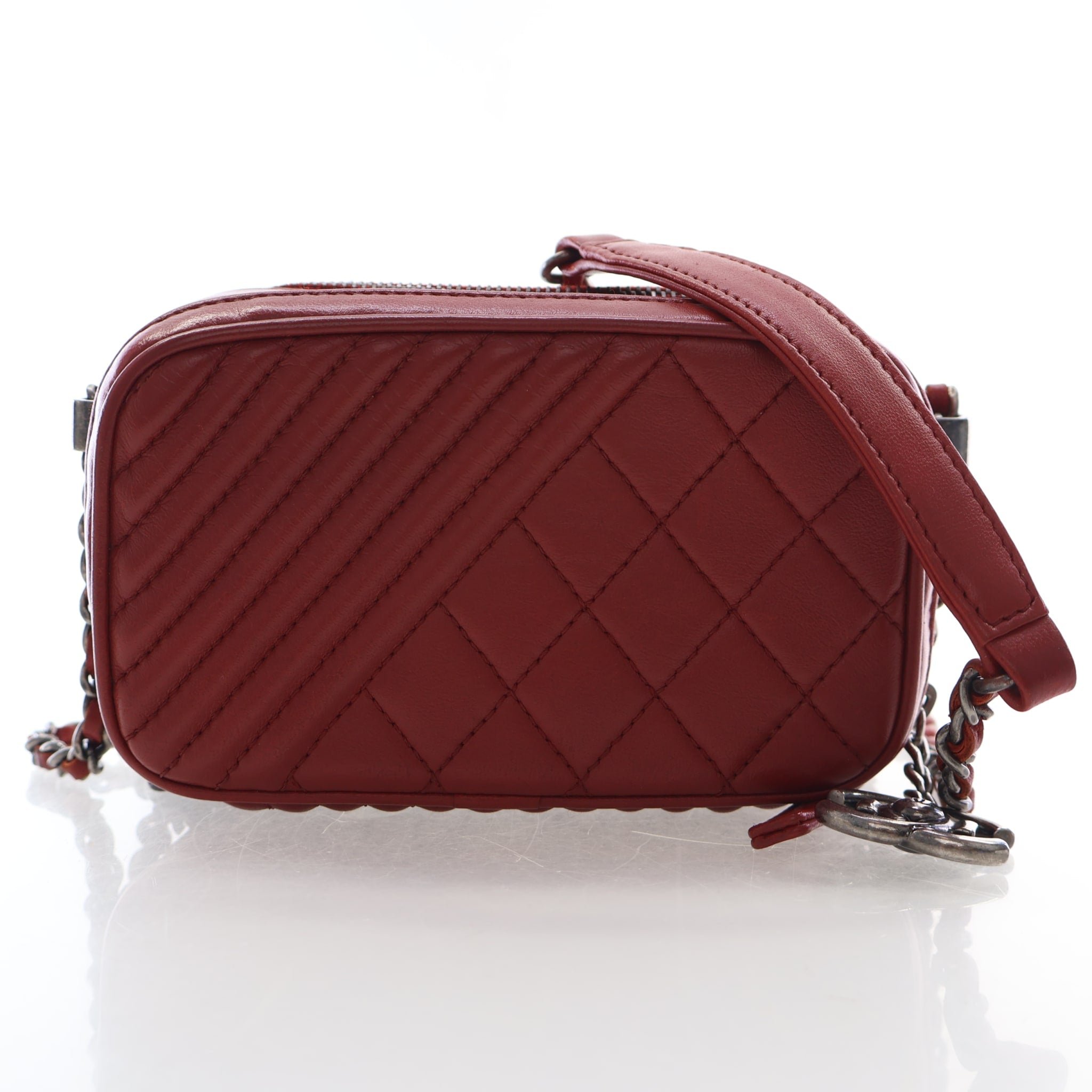 Chanel Lambskin Coco Boy Camera Bag With Chain