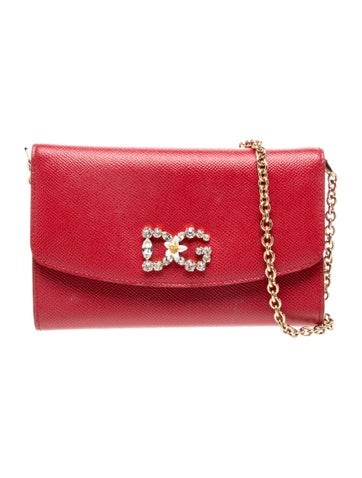 Leather Sac Bandoulière - Rouge Mini
