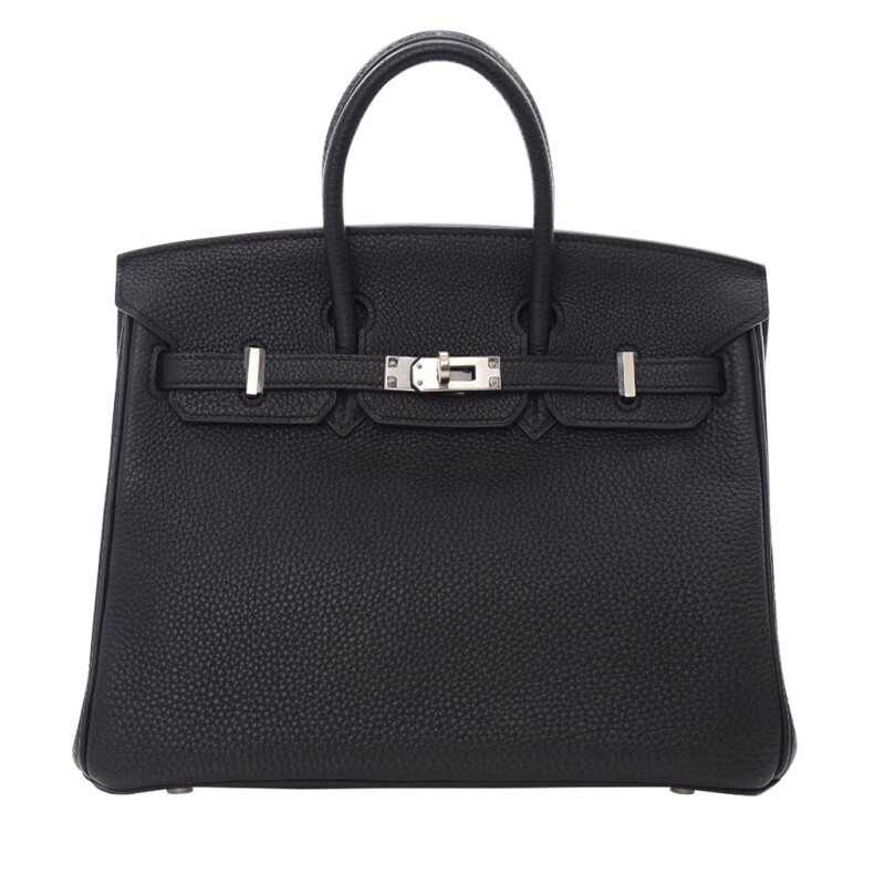 Hermes Black Togo Birkin 25 Palladium Hardware, 2016