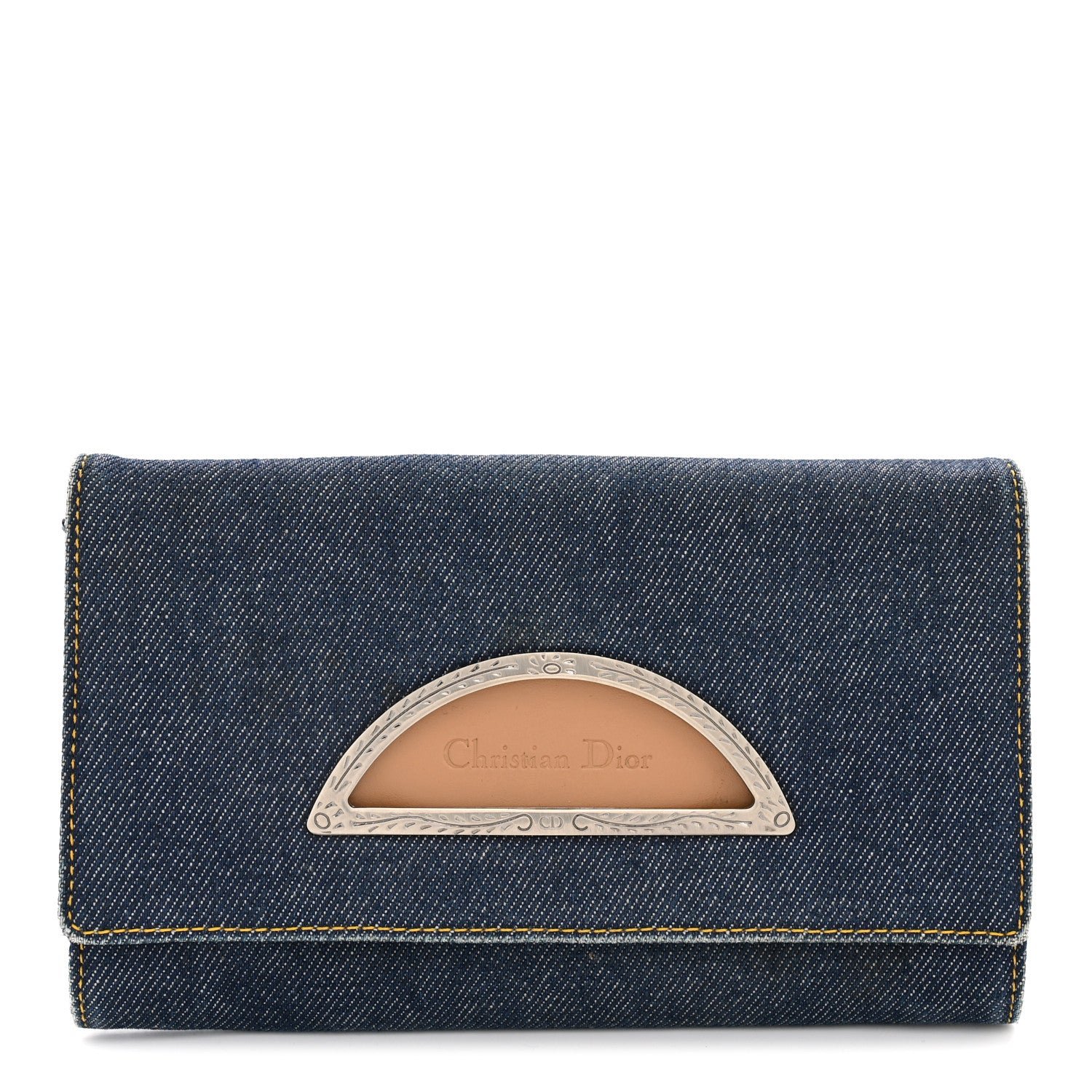 Dior Christian Dior Denim Malice Wallet Dark Blue