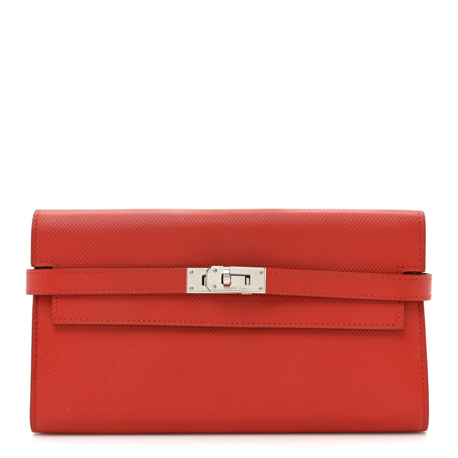 Hermes Grain d'H Kelly Longue Wallet Sanguine