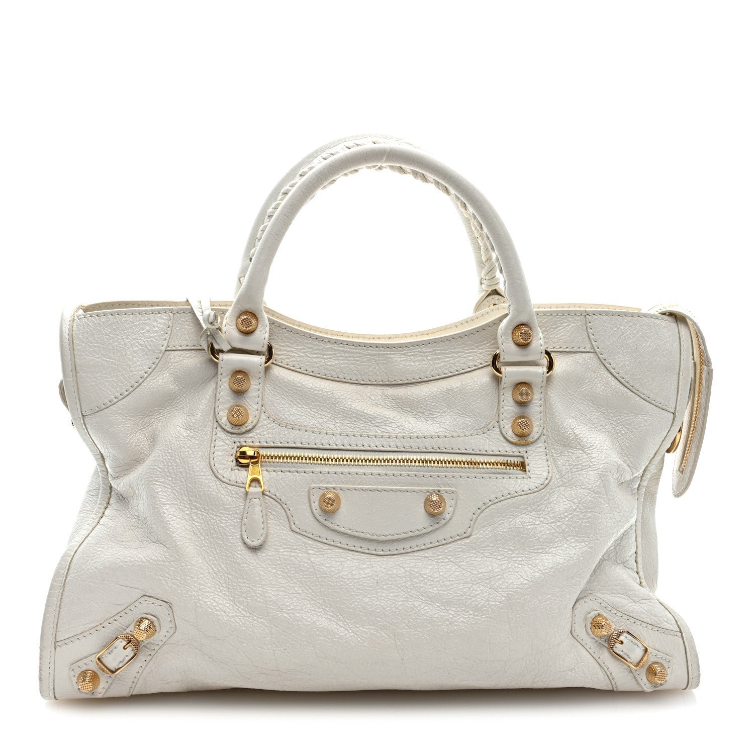 Balenciaga Balenciaga Agneau Giant 12 Gold Hardware City Blanc Creme Light Craie