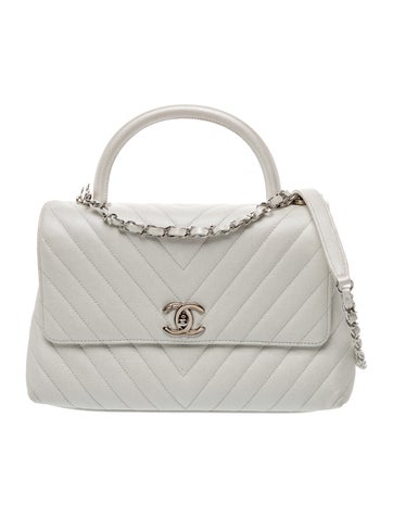 Medium Chevron Coco Handle Bag