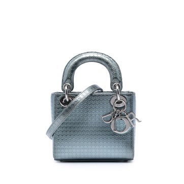Mini Metallic Patent Microcannage Lady Dior