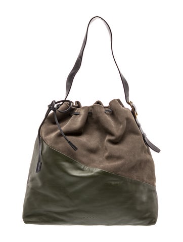Suede Top Handle Bag