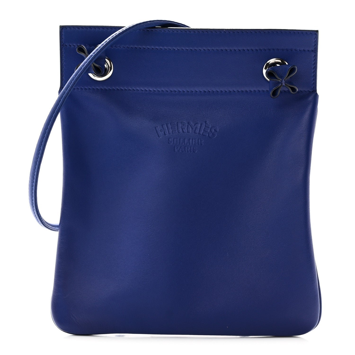 Hermes Milo Lambskin Swift Mini Aline Bleu Electrique