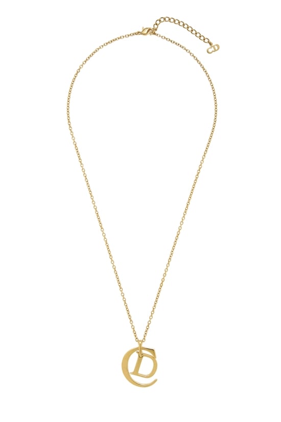 Gold 'CD' Necklace