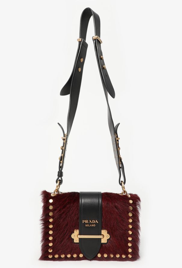 Prada Fur Cahier Crossbody Bag