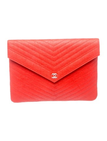 Chevron Envelope Clutch
