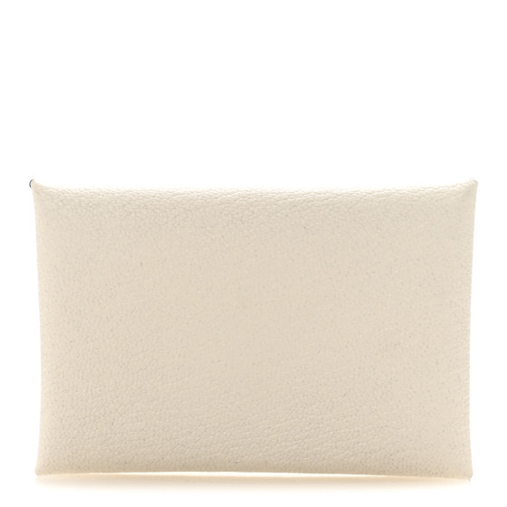 Hermes Chevre Mysore Verso Calvi Card Case Nata Quebracho