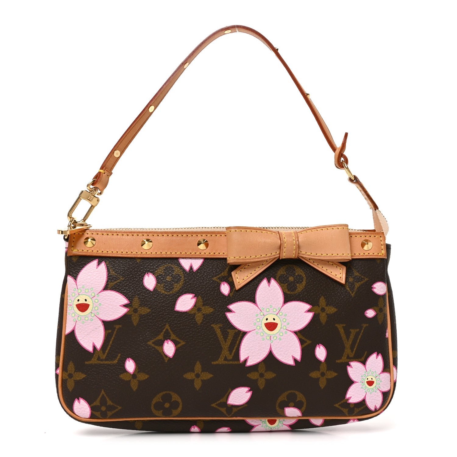 Louis Vuitton Monogram Cherry Blossom Pochette Accessories Brown
