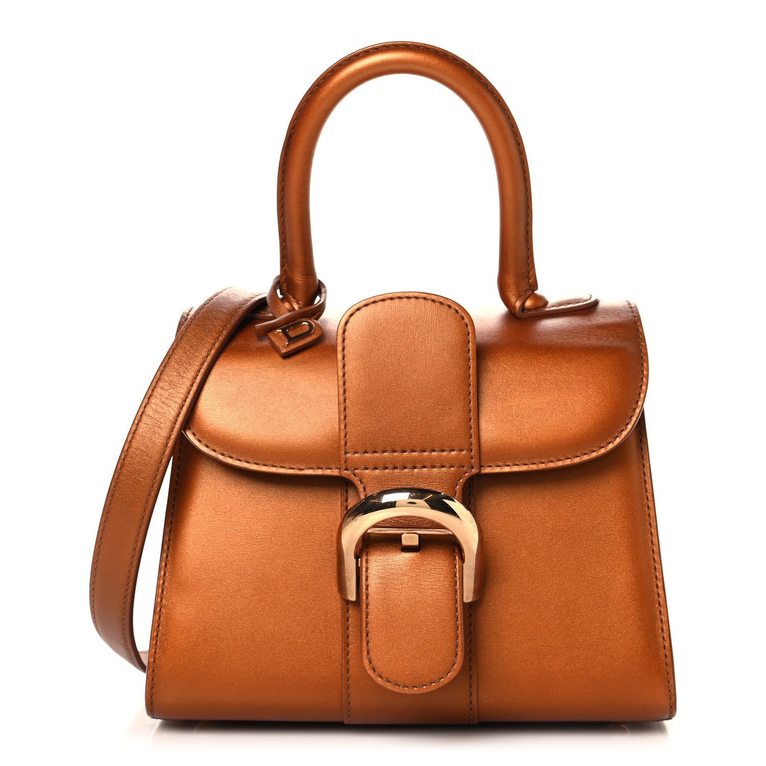 Delvaux Delvaux Box Calfskin Mini Brillant Satchel Bronze