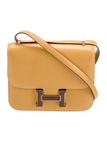 Hermes Tadelakt & Lizard Marquette Mini Constance 18