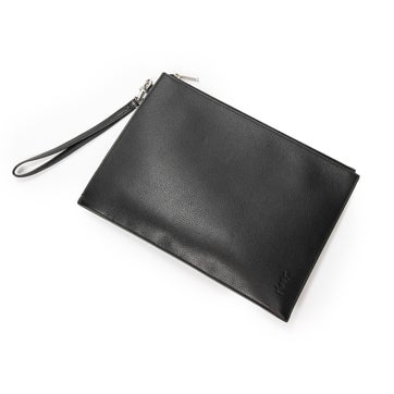 Leather Zip Clutch