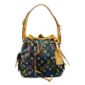 Louis Vuitton Louis Vuitton Black Monogram Multicolore Petit Noé