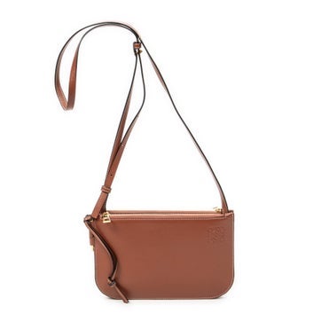 Leather Gate Double Zip Pouch Crossbody