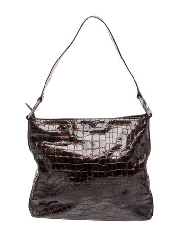 Embossed Leather Shoulder Bag